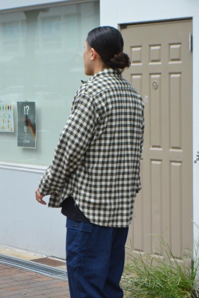 画像8: Post O'Alls(ポストオーバーオールズ)St.Louis(セント・ルイス)”Cotton Flannel Plaid" / Grey Block(グレー ブロックチェック) (8)
