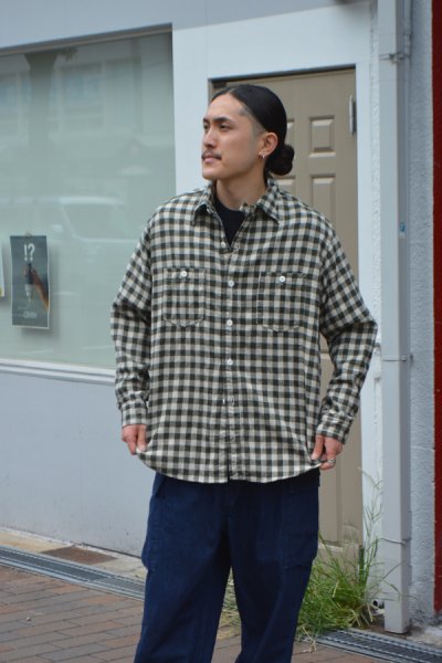 画像7: Post O'Alls(ポストオーバーオールズ)St.Louis(セント・ルイス)”Cotton Flannel Plaid" / Grey Block(グレー ブロックチェック) (7)