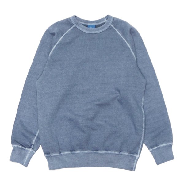 画像1: Good On（グッドオン）Raglan Crew Sweat（ラグランクルースウェット）"Pigment Dye" / Ajisai（アジサイ） (1)