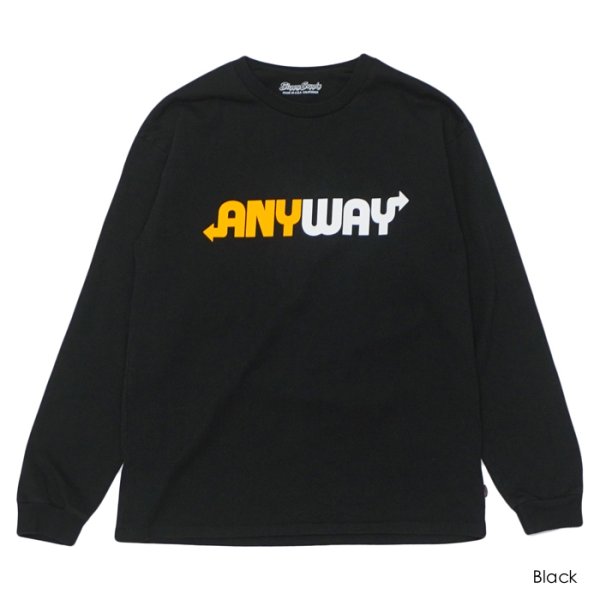 画像4: ＜30%OFF＞Sloppy Supply（スラッピーサプライ）Long Sleeve Print Tee（ロングスリーブプリントTシャツ）"ANYWAY" / White（ホワイト）・Black（ブラック） (4)
