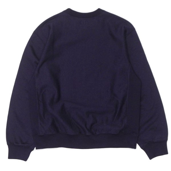 画像2: blurhms ROOTSTOCK（ブラームスルーツストック）Soft&Hard Sweat Crew Neck Pullover（ソフト&ハードスウェットクルーネックプルオーバー）/ Dark Purple（ダークパープル） (2)