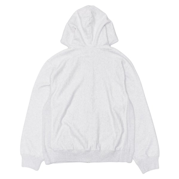 画像2: blurhms ROOTSTOCK（ブラームスルーツストック）Soft&Hard Sweat Hoodie Zip（ソフト&ハードスウェットフーディジップ）/ Heather White（ヘザーホワイト） (2)