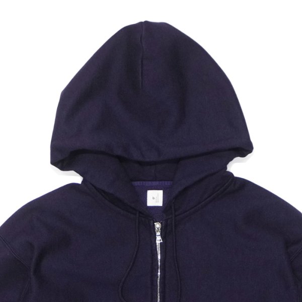 画像3: ＜20%OFF＞blurhms ROOTSTOCK（ブラームスルーツストック）Soft&Hard Sweat Hoodie Zip（ソフト&ハードスウェットフーディジップ）/ Dark Purple（ダークパープル） (3)