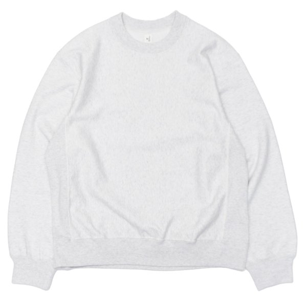 画像1: blurhms ROOTSTOCK（ブラームスルーツストック）Soft&Hard Sweat Crew Neck Pullover（ソフト&ハードスウェットクルーネックプルオーバー）/ Heather White（ヘザーホワイト） (1)