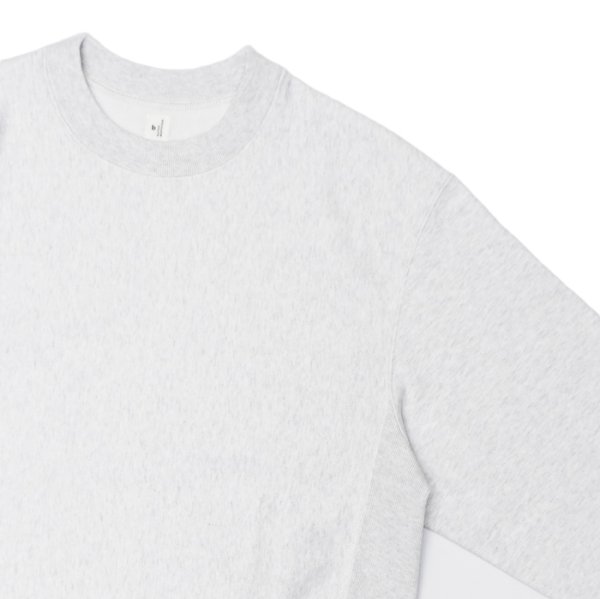 画像4: blurhms ROOTSTOCK（ブラームスルーツストック）Soft&Hard Sweat Crew Neck Pullover（ソフト&ハードスウェットクルーネックプルオーバー）/ Heather White（ヘザーホワイト） (4)