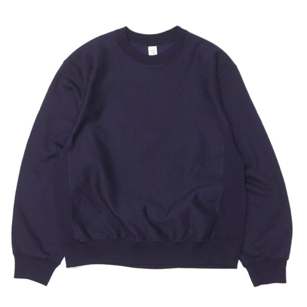 画像1: blurhms ROOTSTOCK（ブラームスルーツストック）Soft&Hard Sweat Crew Neck Pullover（ソフト&ハードスウェットクルーネックプルオーバー）/ Dark Purple（ダークパープル） (1)