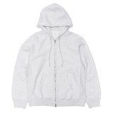 blurhms ROOTSTOCK（ブラームスルーツストック）Soft&Hard Sweat Hoodie Zip（ソフト&ハードスウェットフーディジップ）/ Heather White（ヘザーホワイト）