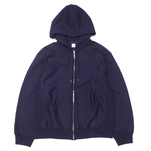 画像1: ＜20%OFF＞blurhms ROOTSTOCK（ブラームスルーツストック）Soft&Hard Sweat Hoodie Zip（ソフト&ハードスウェットフーディジップ）/ Dark Purple（ダークパープル） (1)