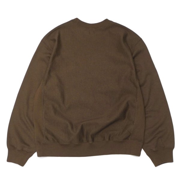 画像2: blurhms ROOTSTOCK（ブラームスルーツストック）Soft&Hard Sweat Crew Neck Pullover（ソフト&ハードスウェットクルーネックプルオーバー）/ Khaki Brown（カーキブラウン） (2)