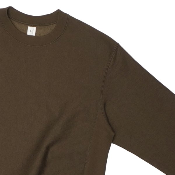画像4: blurhms ROOTSTOCK（ブラームスルーツストック）Soft&Hard Sweat Crew Neck Pullover（ソフト&ハードスウェットクルーネックプルオーバー）/ Khaki Brown（カーキブラウン） (4)