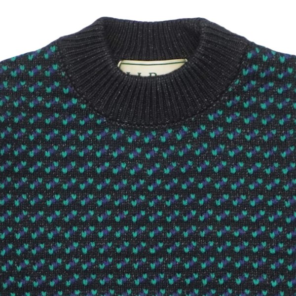 画像3: L.L.Bean（エルエルビーン）Ladies Wayne Sweater Bard's-Eye（レディース ウェインセーターバーズアイ）"Japan Edition" / Charcoal×Plum×Teal（チャコール×パルム×ティール） (3)