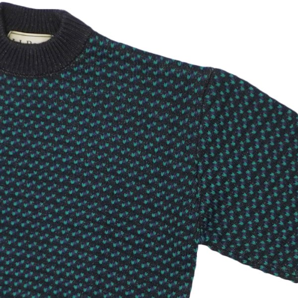 画像4: L.L.Bean（エルエルビーン）Ladies Wayne Sweater Bard's-Eye（レディース ウェインセーターバーズアイ）"Japan Edition" / Charcoal×Plum×Teal（チャコール×パルム×ティール） (4)