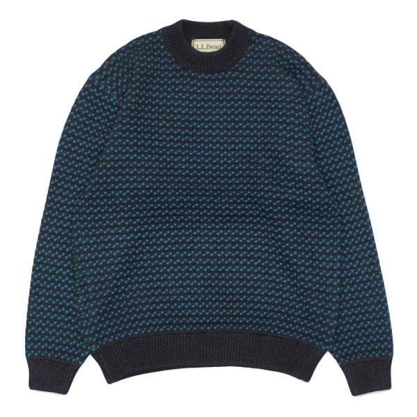 画像1: L.L.Bean（エルエルビーン）Men's Wayne Sweater Bard's-Eye（メンズ ウェインセーターバーズアイ）"Japan Edition" / Charcoal×Plum×Teal（チャコール×パルム×ティール） (1)