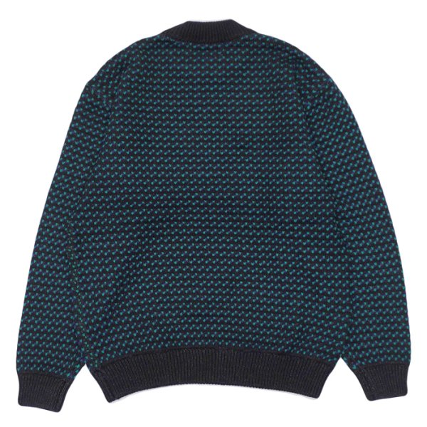 画像2: L.L.Bean（エルエルビーン）Men's Wayne Sweater Bard's-Eye（メンズ ウェインセーターバーズアイ）"Japan Edition" / Charcoal×Plum×Teal（チャコール×パルム×ティール） (2)