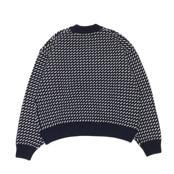 画像2: L.L.Bean（エルエルビーン）W's Wayne Sweater Bard's-Eye（ウィメンズ ウェインセーターバーズアイ）"Japan Edition" / Navy×Natural（ネイビー×ナチュラル） (2)