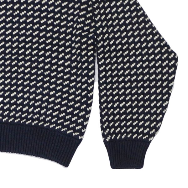 画像5: L.L.Bean（エルエルビーン）W's Wayne Sweater Bard's-Eye（ウィメンズ ウェインセーターバーズアイ）"Japan Edition" / Navy×Natural（ネイビー×ナチュラル） (5)