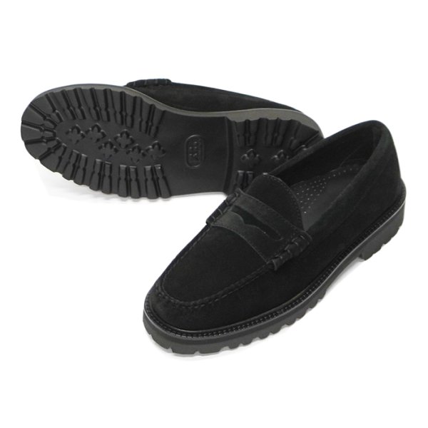画像3: G.H.BASS（ジーエイチバス）LARSON（ラーソン・ラグソール）"Lug Sole" / Black Suede（ブラックスウェード） (3)