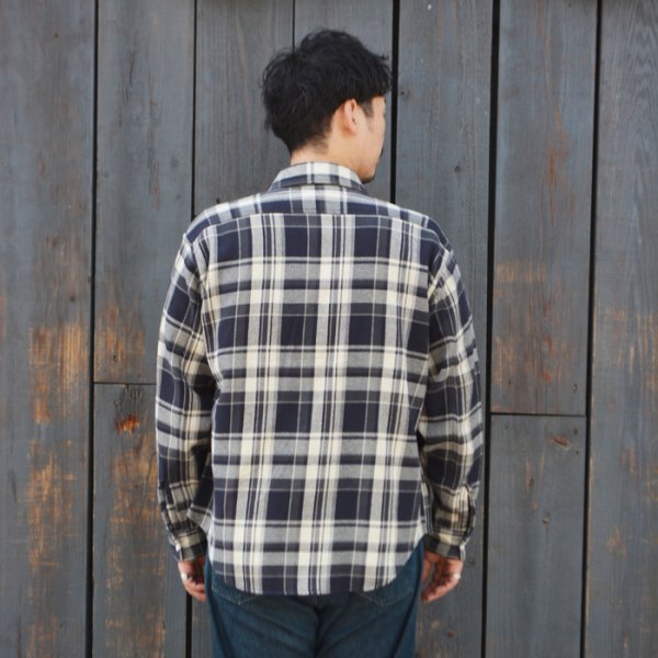 画像9: BARNS OUTFITTERS×BIG MAC（バーンズアウトフィッターズ×ビックマック）Flannel L/S Shirt（フランネルロングスリーブシャツ） / Red（レッド） (9)