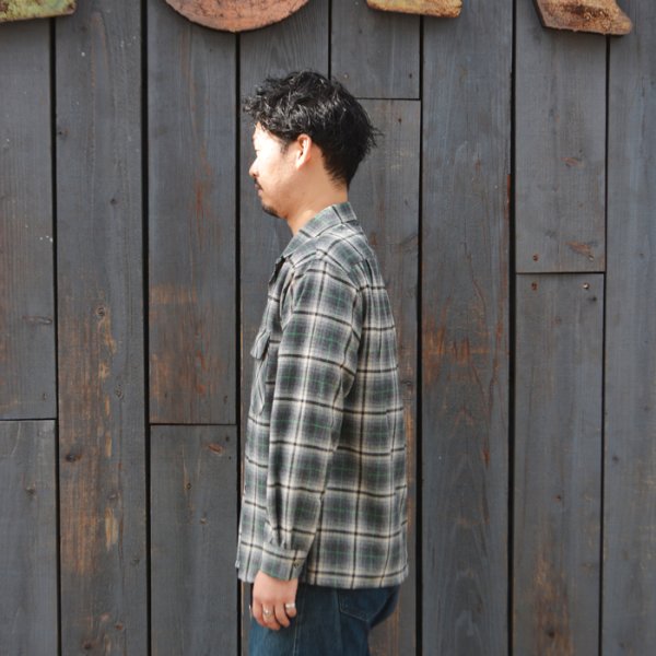 画像8: ＜30％OFF＞*A VONTADE（アボンタージ）Wool Plaid Open Color Shirt（ウールプレイドオープンカラーシャツ）/ Grey×Red（グレー×レッド）※Sサイズのみ (8)