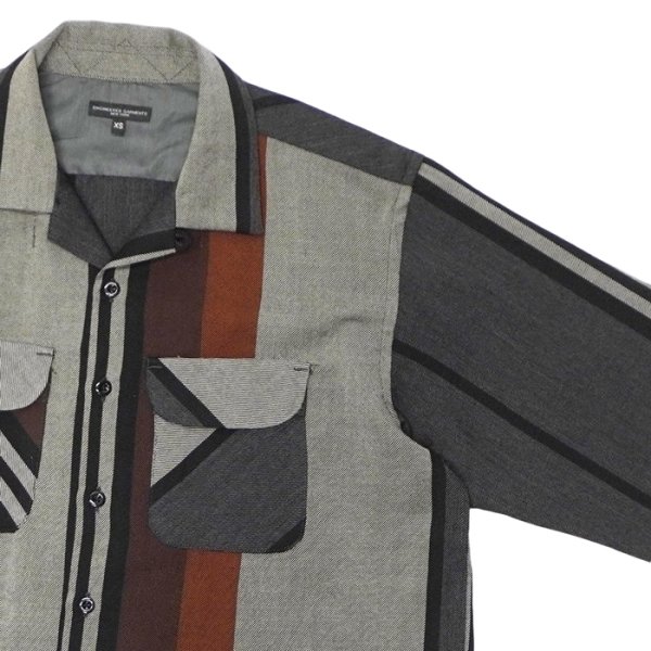 画像4: ＜30%OFF＞ENGINEERED GARMENTS（エンジニアードガーメンツ）Classic Shirt（クラシックシャツ）"Wide Stripe Worsted Wool" / Multi Color（マルチカラー） (4)