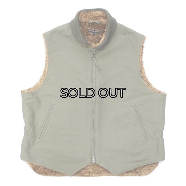 画像1: ENGINEERED GARMENTS（エンジニアードガーメンツ）LL VEST（LLベスト）"Cotton Double Cloth" / Olive（オリーブ） (1)