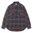 画像1: SERO(セロ)Ombre Check Double Pocket Shirt(オンブレチェック ダブルポケットシャツ)"Heavy Flannel" / Blue(ブルー) (1)