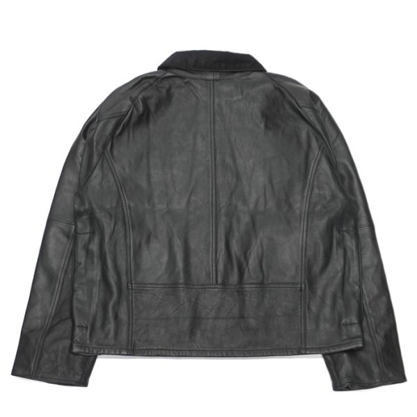 画像2: yoused （ユーズド）Remake Leather Fishing Jacket（リメイクレザーフィッシングジャケット）/ Black（ブラック） (2)
