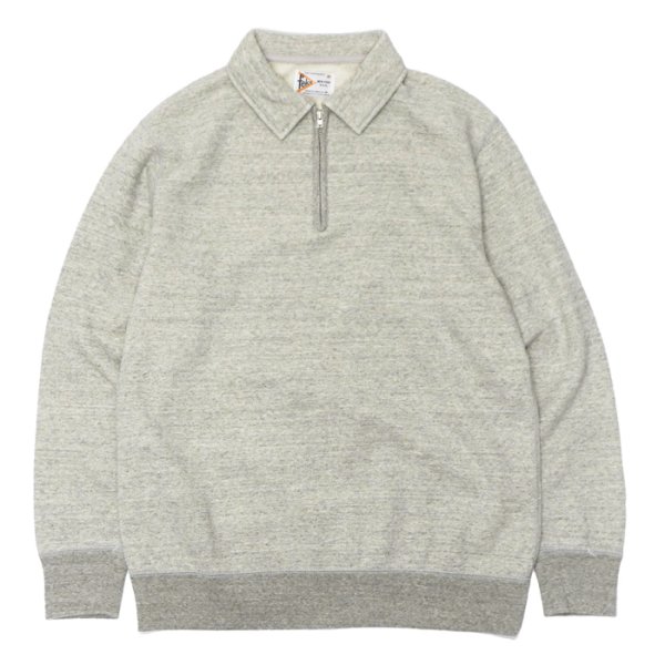 画像1: FELCO（フェルコ）L/S Half Zip Collar Sweat（ロングスリーブハーフジップカラースウェット）"10oz MD WEIGHT FRENCH TERRY” / Twisted Grey （ツイステッドグレー） (1)