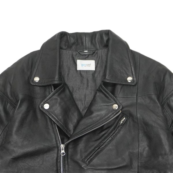 画像2: yoused （ユーズド）Remake Leather Urban Liders Jacket（リメイクレザーアーバンライダースジャケット）/ Black（ブラック） (2)