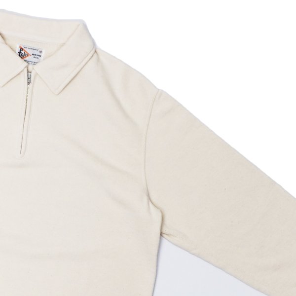 画像4: FELCO(フェルコ)L/S Half Zip Collar Sweat(ロングスリーブハーフジップカラースウェット)"10oz MD WEIGHT FRENCH TERRY” / Off White(オフホワイト) (4)