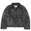 画像1: yoused （ユーズド）Remake Leather Fishing Jacket（リメイクレザーフィッシングジャケット）/ Black（ブラック） (1)