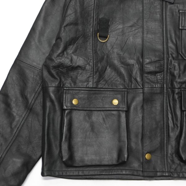 画像8: yoused （ユーズド）Remake Leather Fishing Jacket（リメイクレザーフィッシングジャケット）/ Black（ブラック） (8)