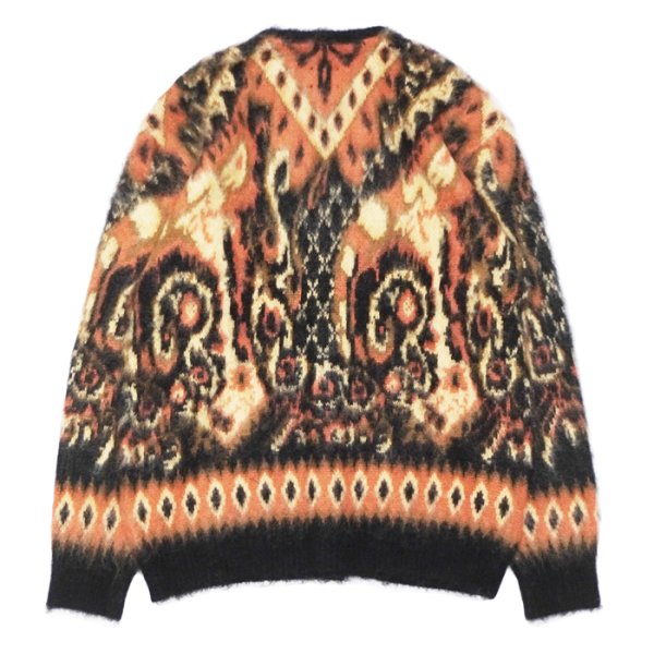 画像2: NEEDLES（ニードルズ）Mohair Cardigan（モヘアカーディガン）"Paisley" / Black（ブラック） (2)
