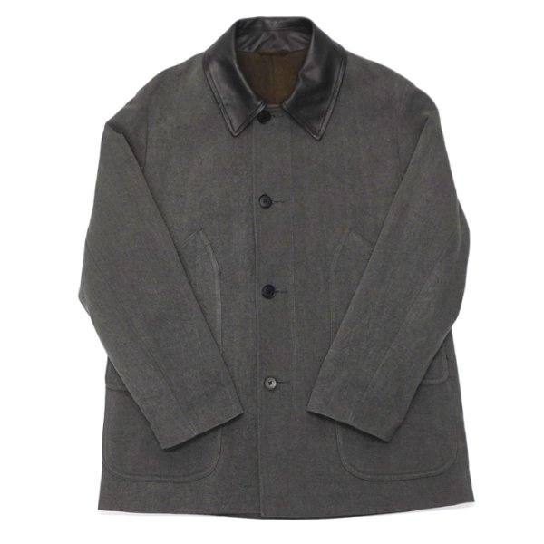 画像1: KAPTAIN SUNSHINE（キャプテンサンシャイン）Cotton Hemp Work Coat（コットンヘンプワークコート）"Cotton Hemp Heavy OX" / Sumi（スミ） (1)