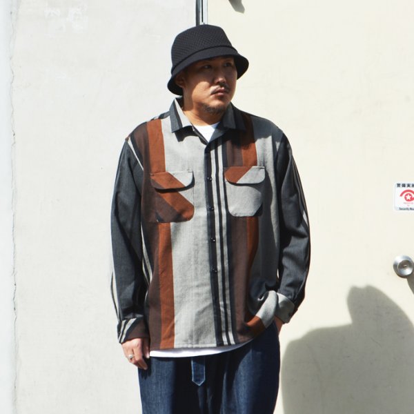 画像6: ＜30%OFF＞ENGINEERED GARMENTS（エンジニアードガーメンツ）Classic Shirt（クラシックシャツ）"Wide Stripe Worsted Wool" / Multi Color（マルチカラー） (6)