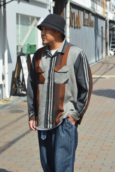 画像9: ＜30%OFF＞ENGINEERED GARMENTS（エンジニアードガーメンツ）Classic Shirt（クラシックシャツ）"Wide Stripe Worsted Wool" / Multi Color（マルチカラー） (9)