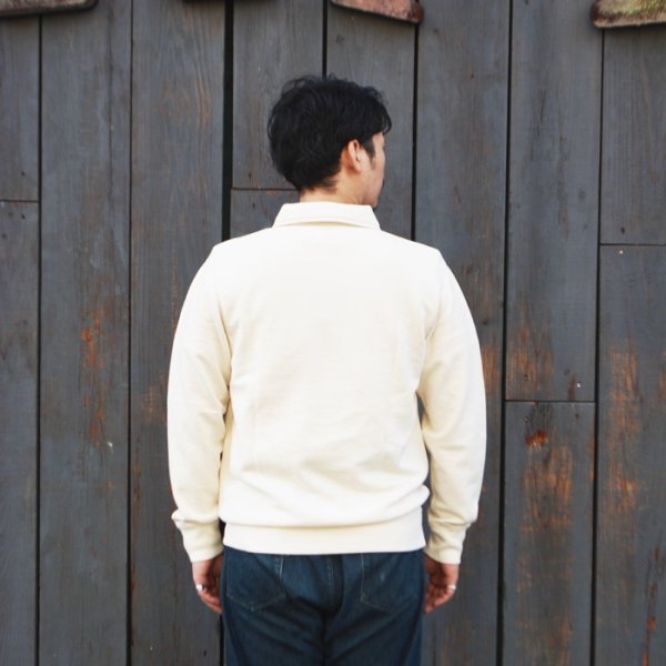 画像9: FELCO(フェルコ)L/S Half Zip Collar Sweat(ロングスリーブハーフジップカラースウェット)"10oz MD WEIGHT FRENCH TERRY” / Off White(オフホワイト) (9)