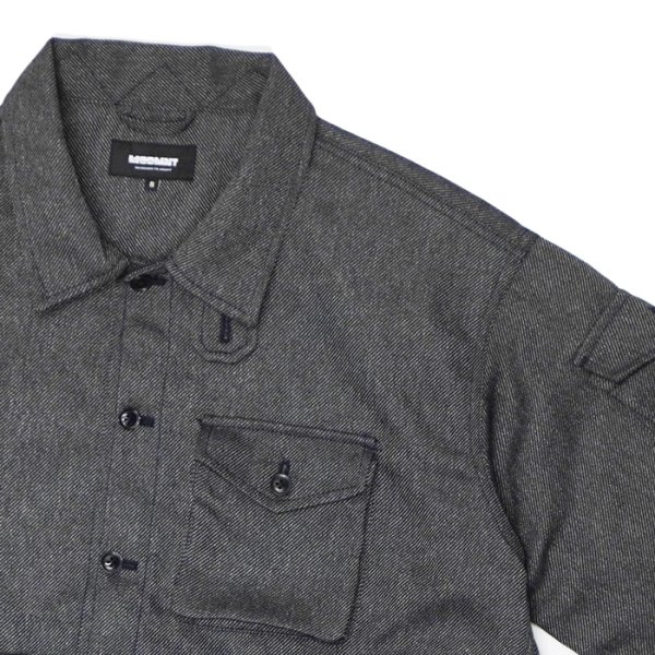 画像4: MODMNT（モドメント）T/TWEED UTILITY CPO SHIRT（ツウィードユーティリティCPOシャツ）/ Grey（グレー） (4)