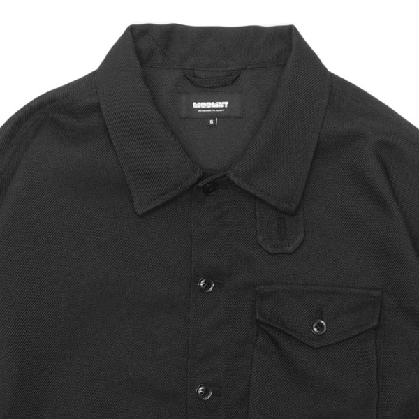 画像3: MODMNT（モドメント）T/TWEED UTILITY CPO SHIRT（ツウィードユーティリティCPOシャツ）/ Black（ブラック） (3)