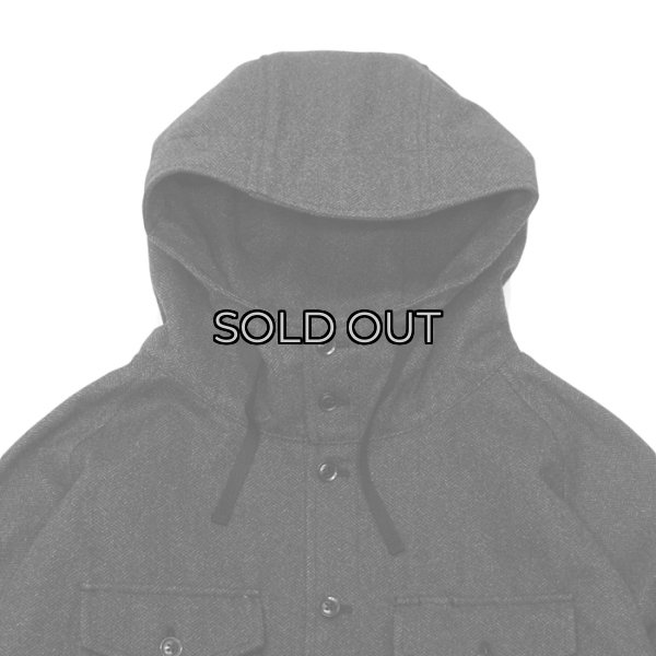 画像3: MODMNT（モドメント）TWEED KNIT HOODED SHIRT（ツウィードニットフーデットシャツ）/ Black（ブラック） (3)