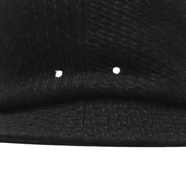画像7: O/EIGHTH（オーエイス）Type OH HAT（タイプ・OH ）”Wool Rayon Diagonal" / Black+White（ブラック＋ホワイト）・Black（ブラック） (7)