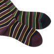 画像4: HALISON（ハリソン）リサイクルコットアイビーボーダーソックス / Navy（ネイビー）・Wine（ワイン）※3足までメール便発送可 (4)