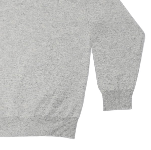 画像5: Yonetomi NEW BASIC（ヨネトミニューベーシック）RIGID CASHMERE SWEATER CREW NECK PULLOVER（リジットカシミアセータークルーネックプルオーバー）/ Grey（トップグレー） (5)