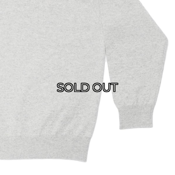 画像5: Yonetomi NEW BASIC（ヨネトミニューベーシック）RIGID CASHMERE SWEATER CREW NECK PULLOVER（リジットカシミアセータークルーネックプルオーバー）/ Top Grey（トップグレー） (5)