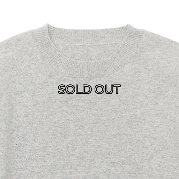 画像3: Yonetomi NEW BASIC（ヨネトミニューベーシック）RIGID CASHMERE SWEATER CREW NECK PULLOVER（リジットカシミアセータークルーネックプルオーバー）/ Top Grey（トップグレー） (3)