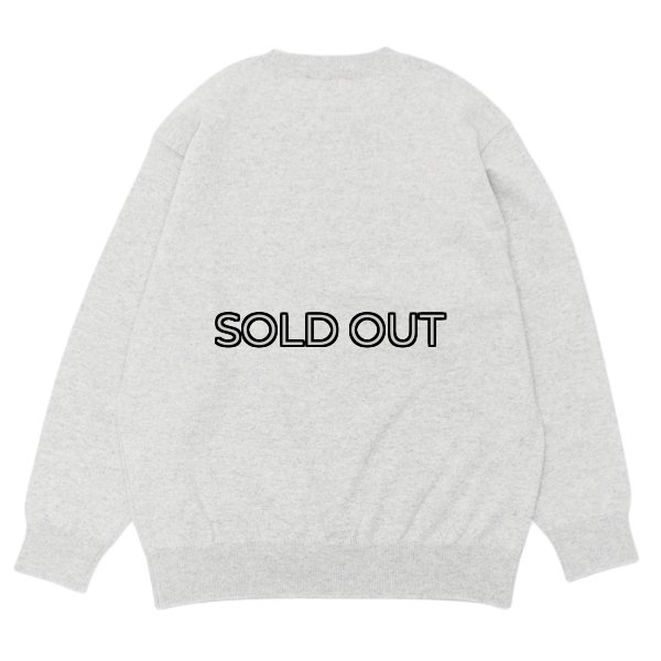 画像2: Yonetomi NEW BASIC（ヨネトミニューベーシック）RIGID CASHMERE SWEATER CREW NECK PULLOVER（リジットカシミアセータークルーネックプルオーバー）/ Top Grey（トップグレー） (2)