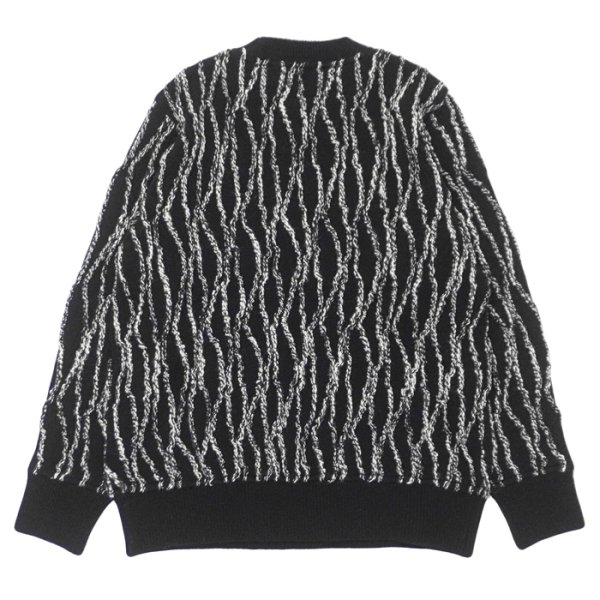 画像5: COOHEM(コーヘン)RANDOM INLAY STRIPE KNIT PULLOVER(ランダムインレイストライプニットプルオーバー)/ Black(ブラック) (5)