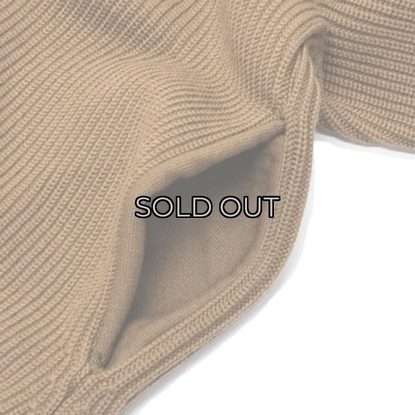 画像8: Yonetomi NEW BASIC（ヨネトミニューベーシック）EX Fine Wool Rib Knit Blouson（エクストラファインウールニットブルゾン）/ Brown（ブラウン） (8)