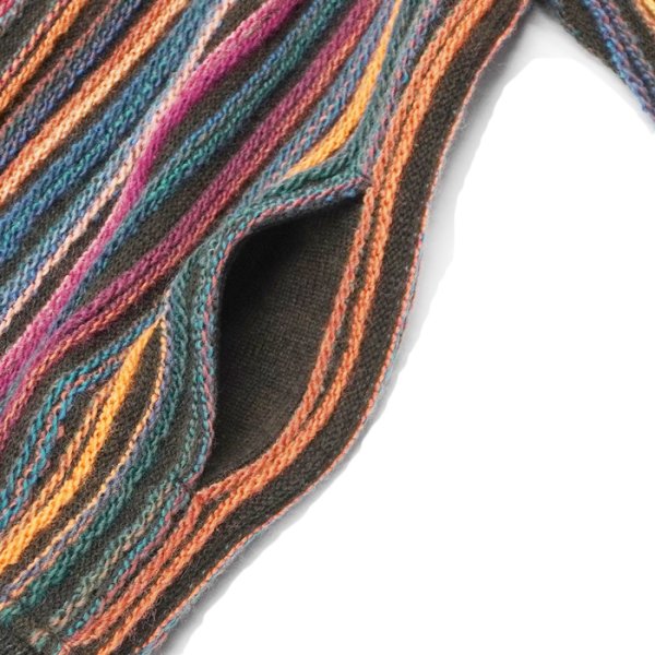 画像5: COOHEM(コーヘン)MULTI KUSARI STRIPE KINT CARDIGAN(マルチクサリ ストライプニットカーディガン)/ Brown(ブラウン) (5)