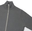 画像6: Yonetomi NEW BASIC（ヨネトミニューベーシック）EX Fine Wool Rib Knit Blouson（エクストラファインウールニットブルゾン）/ Grey（グレー） (6)